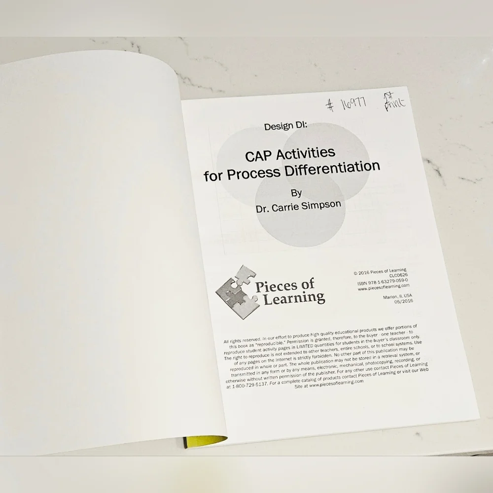 BOGO Design DI: CAP Activities for Process Differentiation Book